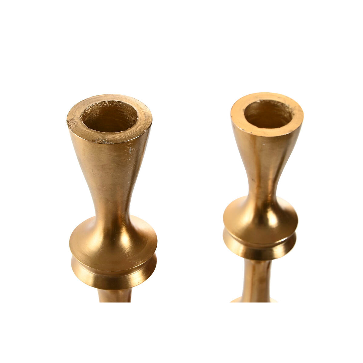 Candle Holder Home ESPRIT Golden Aluminium Modern 8 x 8 x 36 cm (2 Units)-3