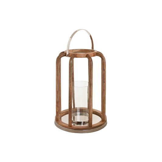 Candleholder Home ESPRIT Brown Silver Natural Crystal Mango wood 30 x 30 x 42 cm-0