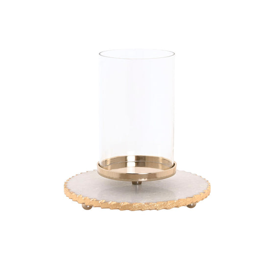Candleholder Home ESPRIT White Golden Crystal Marble 25 x 25 x 27 cm-0