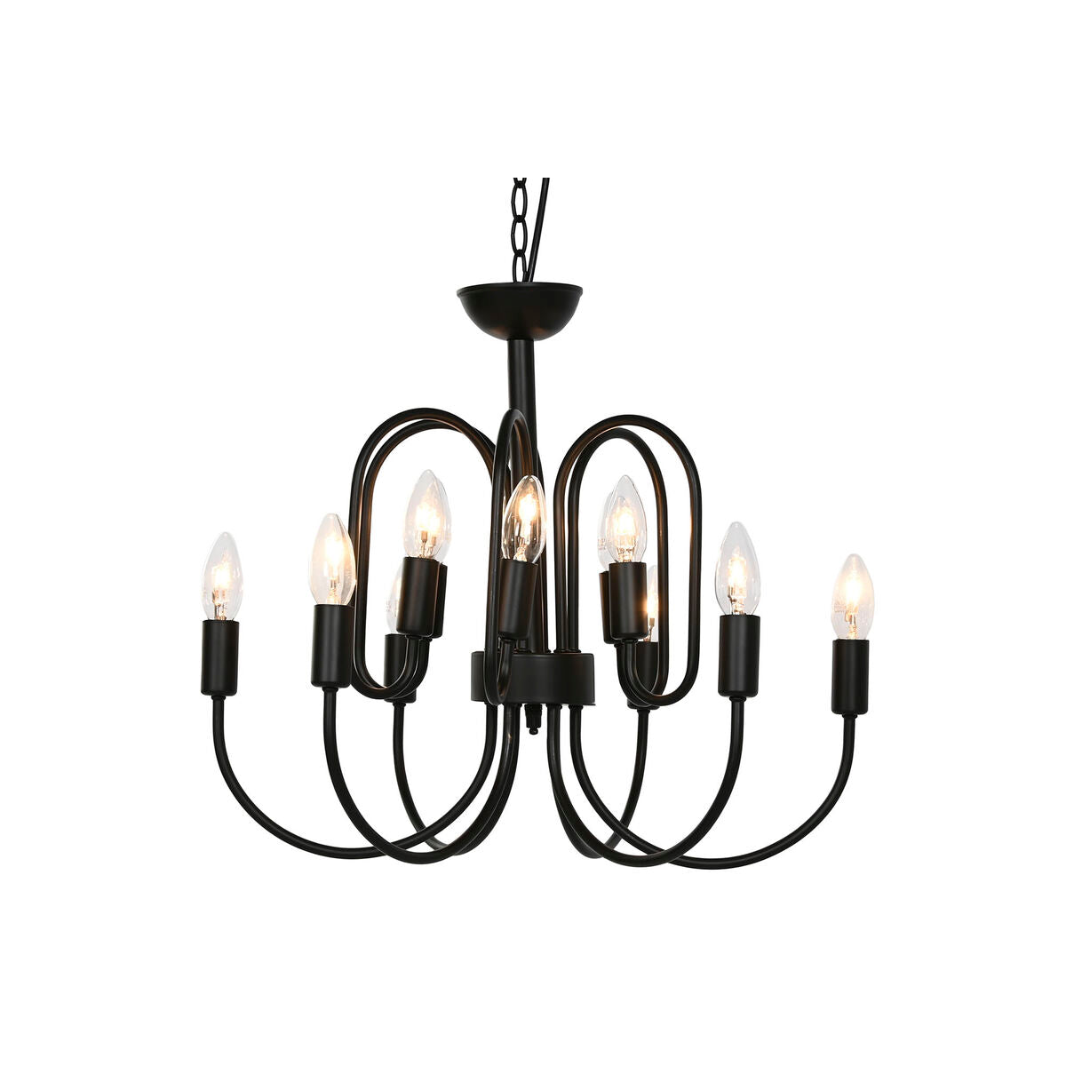 Ceiling Light Home ESPRIT Black Metal 54 x 54 x 46 cm-5