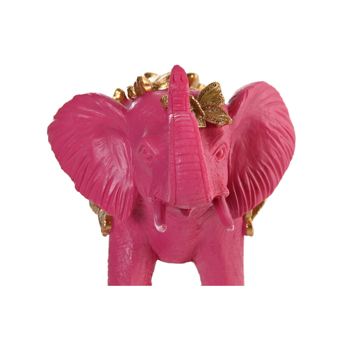 Decorative Figure Home ESPRIT Golden Fuchsia Elephant 26 x 13,5 x 19 cm-2