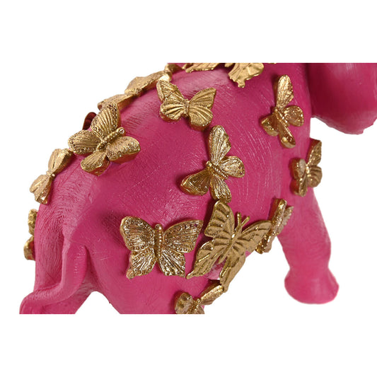 Decorative Figure Home ESPRIT Golden Fuchsia Elephant 26 x 13,5 x 19 cm-1
