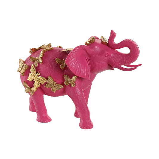 Decorative Figure Home ESPRIT Golden Fuchsia Elephant 26 x 13,5 x 19 cm-0