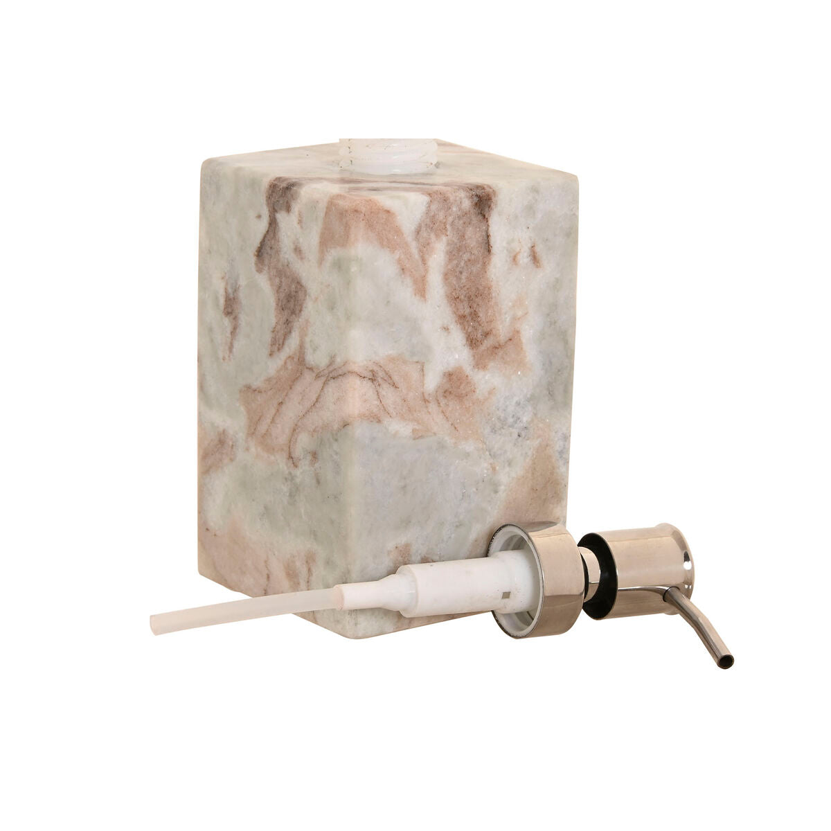 Soap Dispenser Home ESPRIT White Brown Marble Modern 7,5 x 7,5 x 18 cm-2