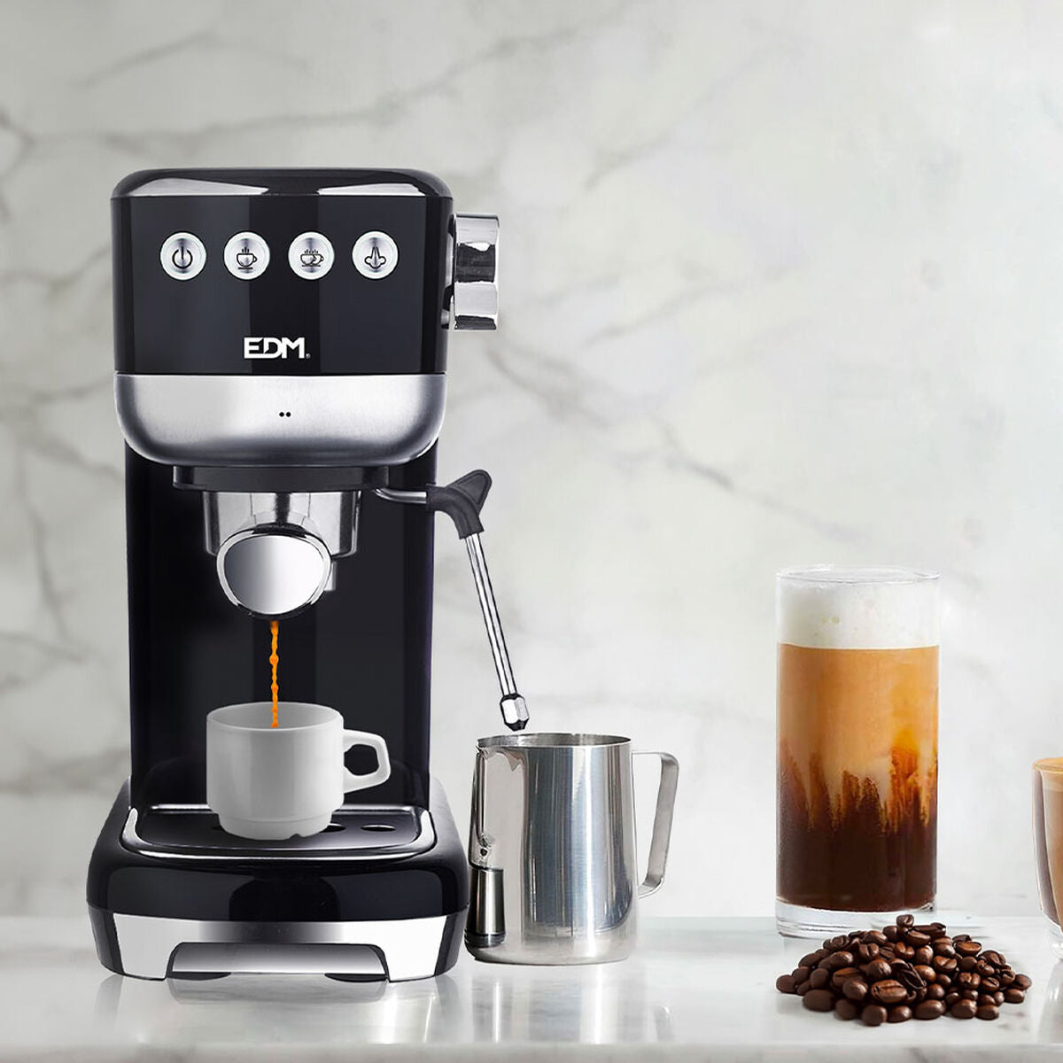 Express Manual Coffee Machine EDM 07707 Black 2 Cups 1,3 L-5