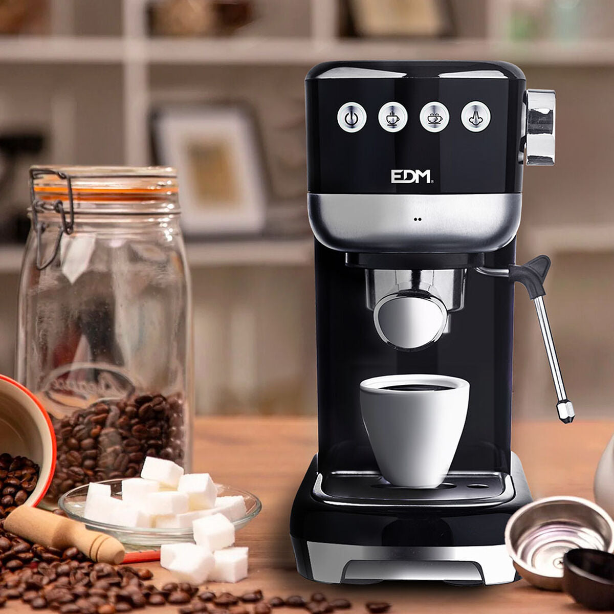 Express Manual Coffee Machine EDM 07707 Black 2 Cups 1,3 L-4