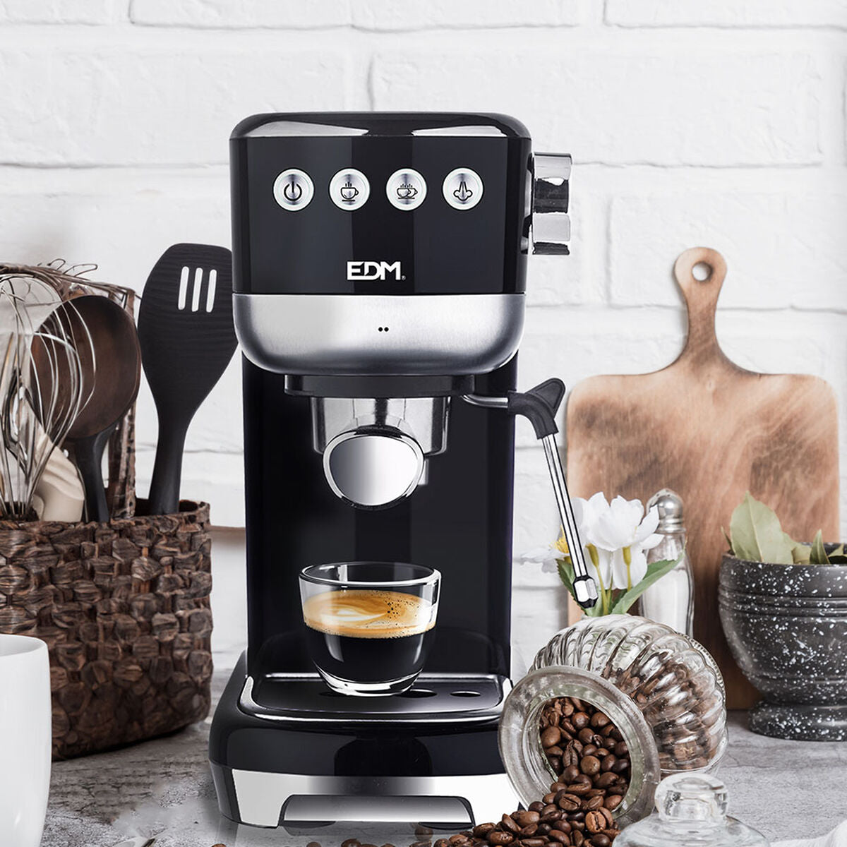 Express Manual Coffee Machine EDM 07707 Black 2 Cups 1,3 L-3