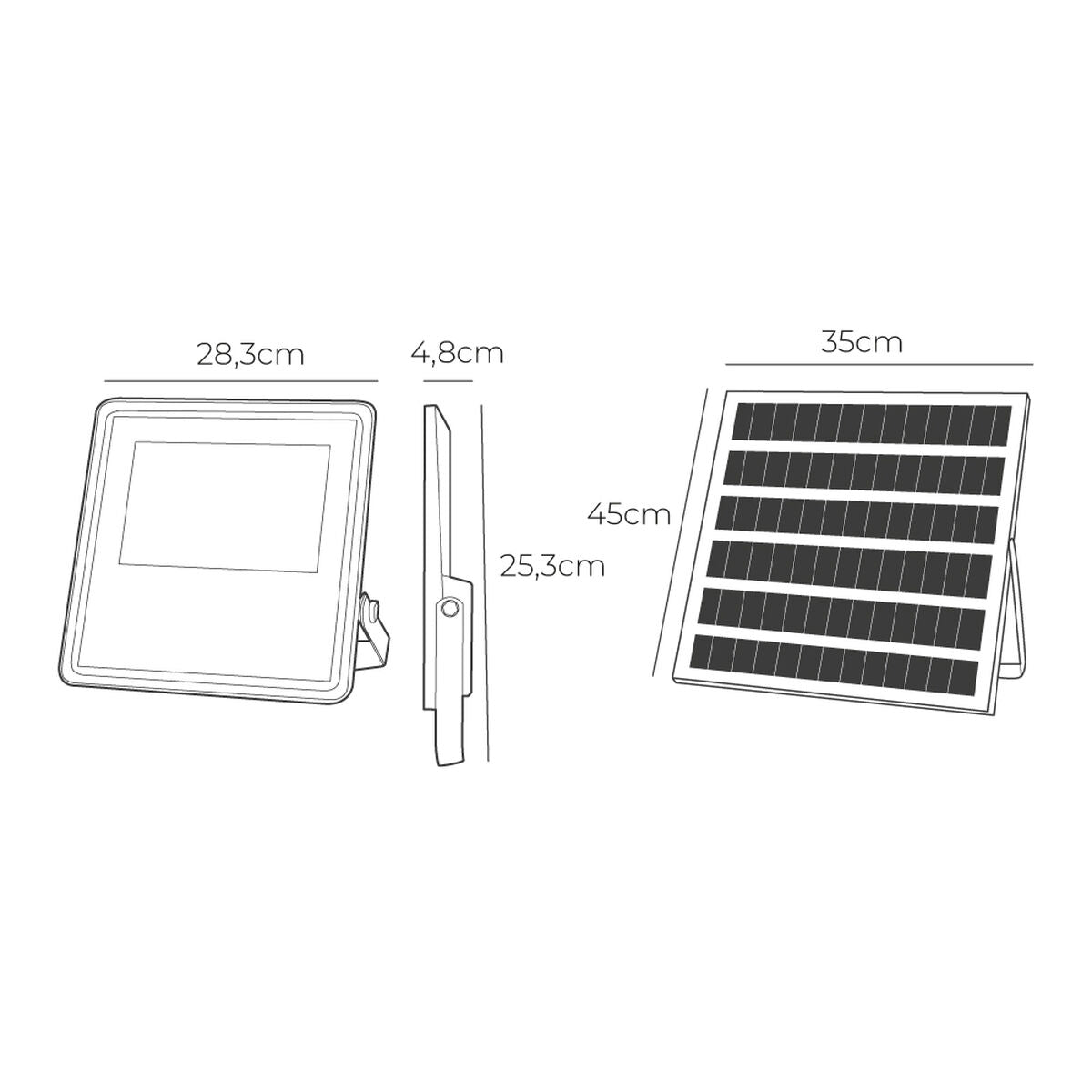 Floodlight/Projector Light EDM 31860 Slim 400 W 3500 lm Solar (6500 K)-2