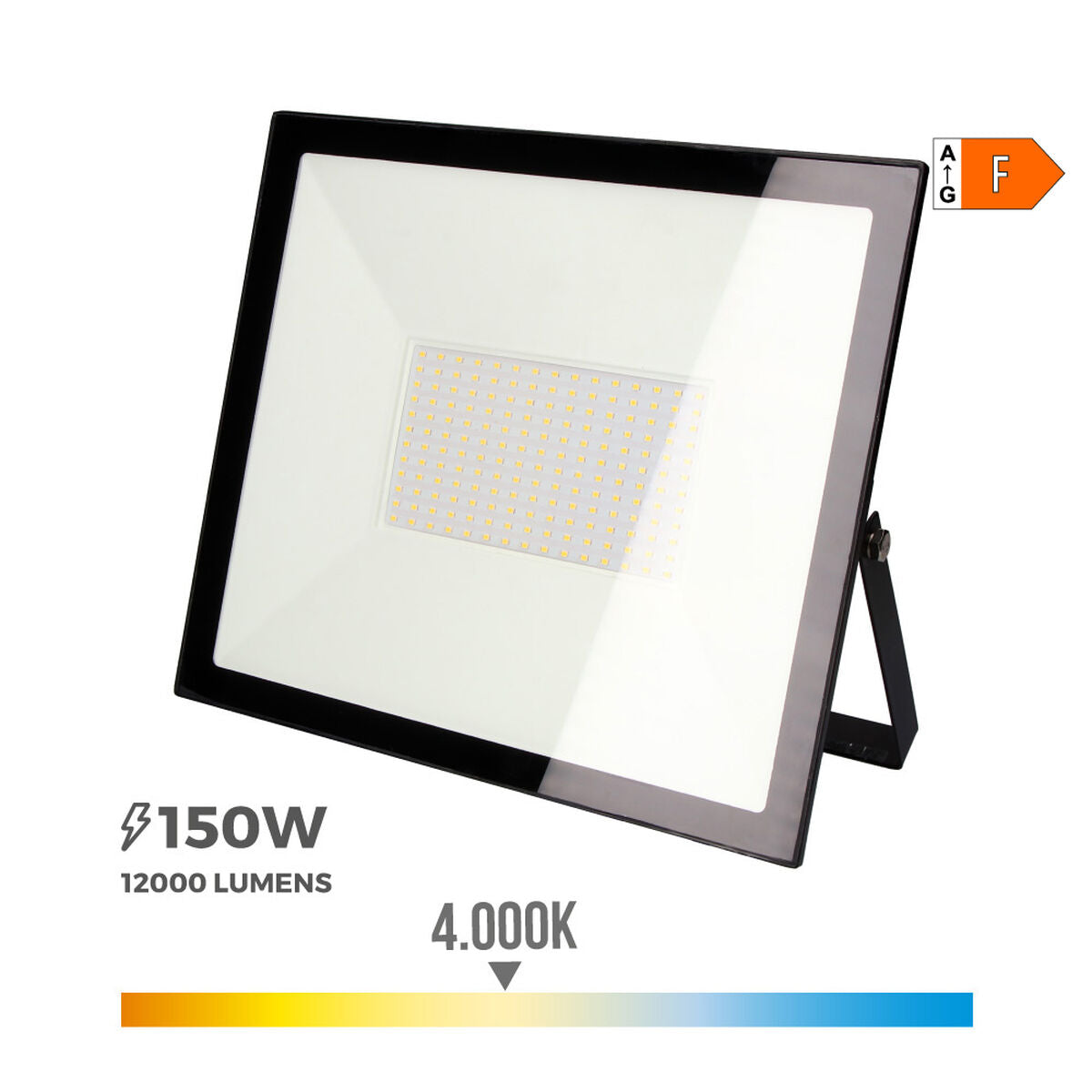 LED spotlight EDM 70338 Black F 150 W 1200 Lm 12000 Lm (4000 K)-2