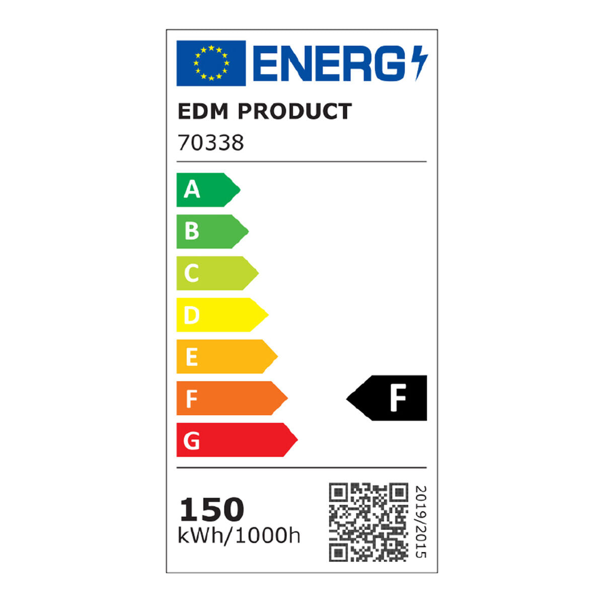 LED spotlight EDM 70338 Black F 150 W 1200 Lm 12000 Lm (4000 K)-1
