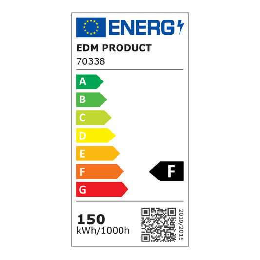 LED spotlight EDM 70338 Black F 150 W 1200 Lm 12000 Lm (4000 K)-1