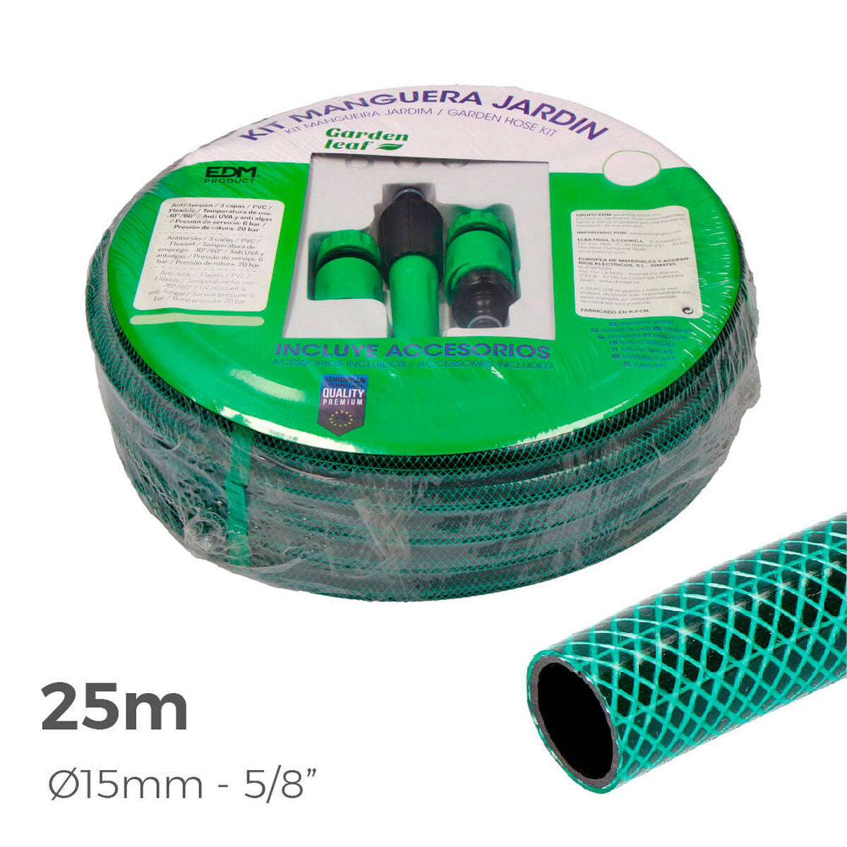 Hose EDM Basic Line Garden Ø 19 mm 5 Pieces (25 m)-2