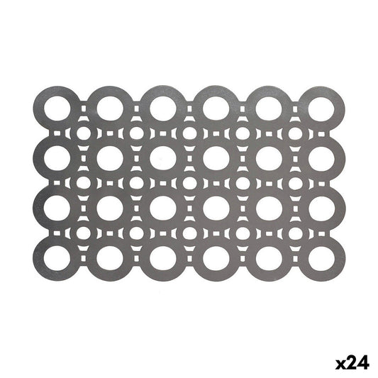 Table Mat Viejo Valle PVC Silver 45 x 30 cm (24 Units)-0