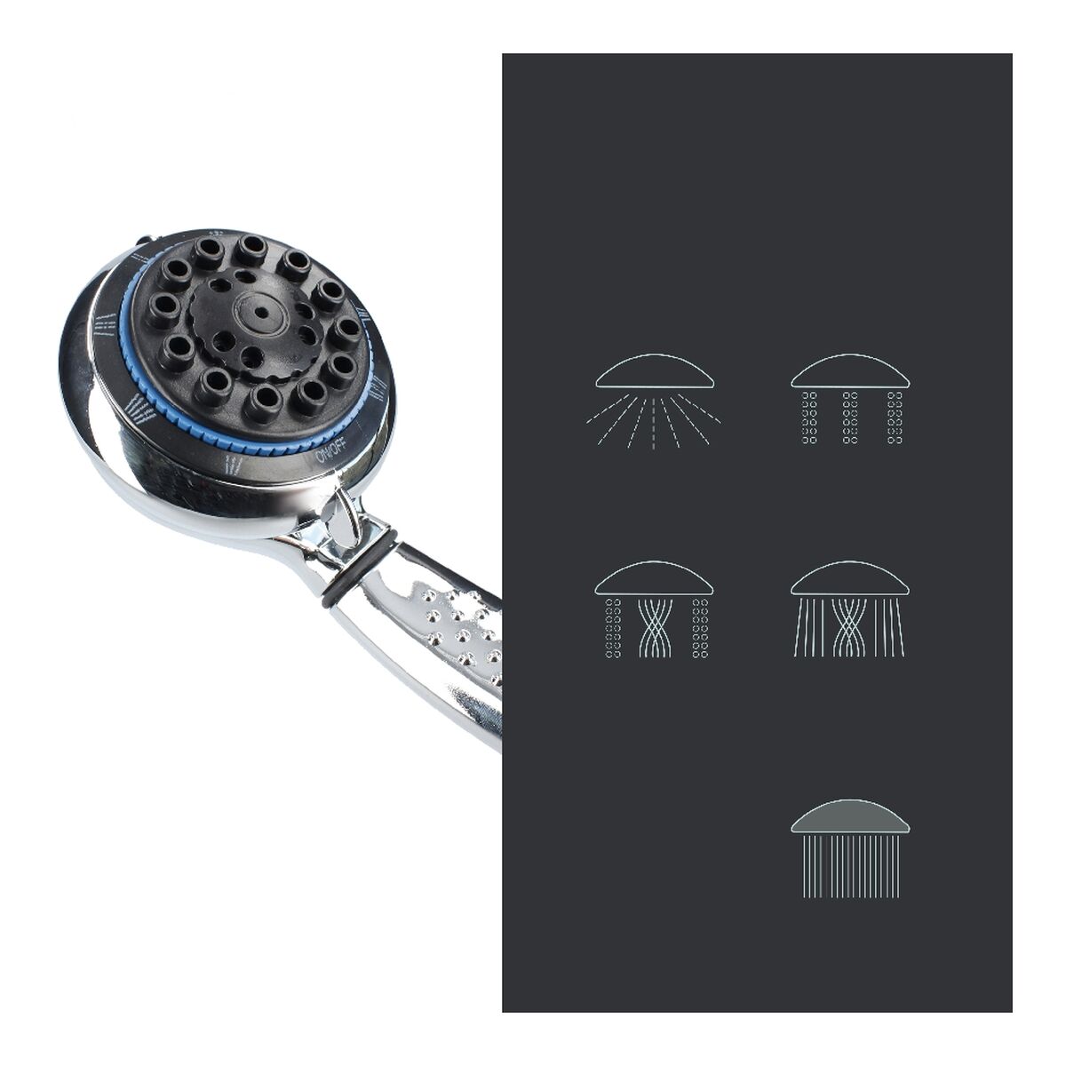 Shower Rose Fontastock ÉZARO H 1/2" Chromed-6