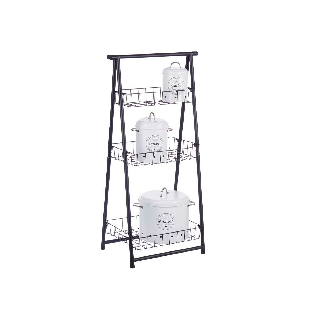 Shelves Kinvara CN-W2672C-A Black Iron 44 x 31 x 90 cm-2