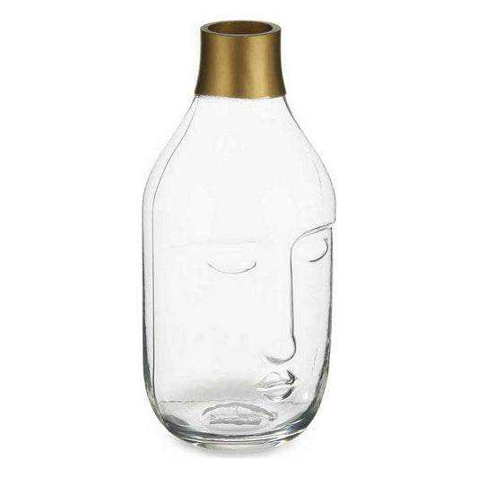 Vase Face Transparent Glass (11 x 24,5 x 12 cm)-0