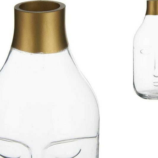 Vase Face Transparent Glass (11 x 24,5 x 12 cm)-1