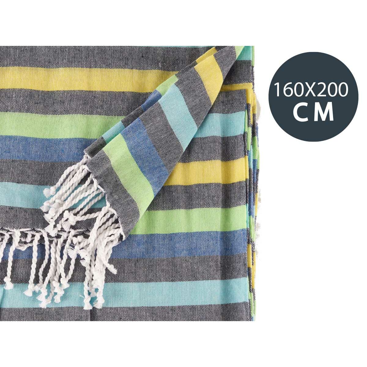 Multipurpose throw Stripes Green-1