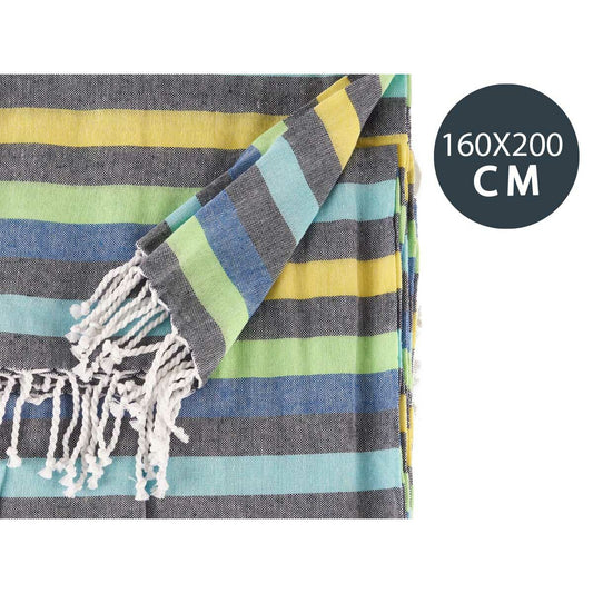 Multipurpose throw Stripes Green-1