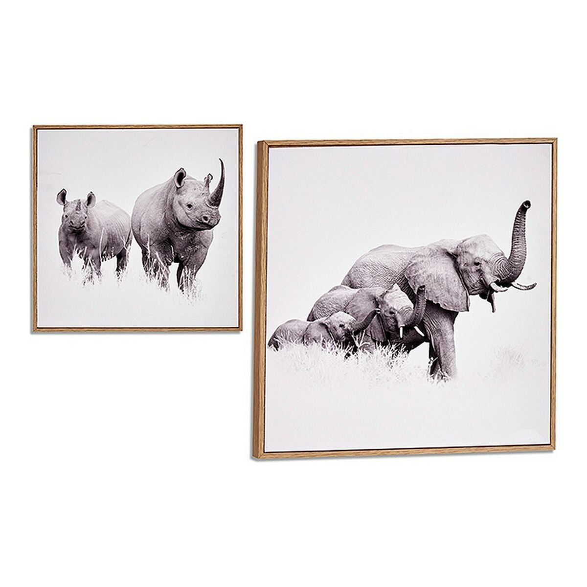 Painting With frame animals Wood Particleboard (31 x 2 x 31 cm)-0
