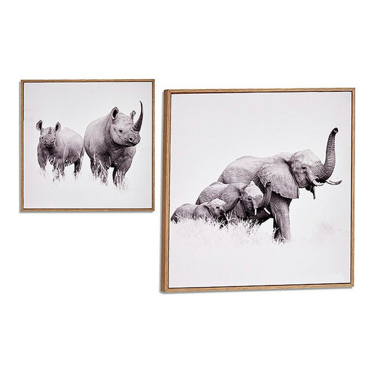 Painting With frame animals Wood Particleboard (31 x 2 x 31 cm)-0