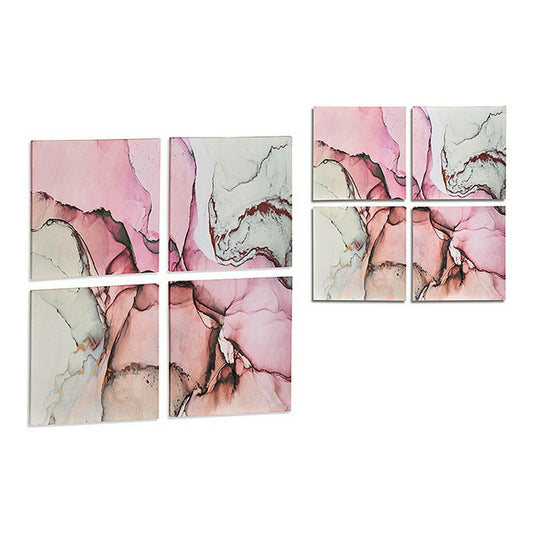 Canvas Gift Decor PC342107 Canvas 35 x 7 x 35 cm Marble (4 Pieces)-1