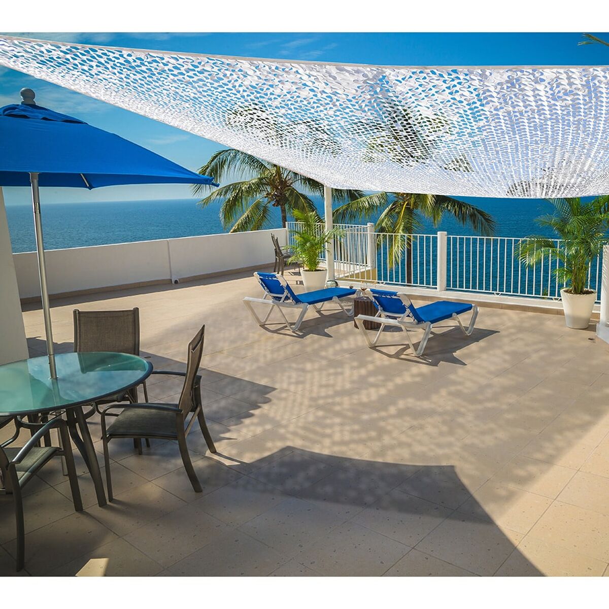 Rectangular Shade Sail Faura White 3 x 4 m Reversible Camouflage-0