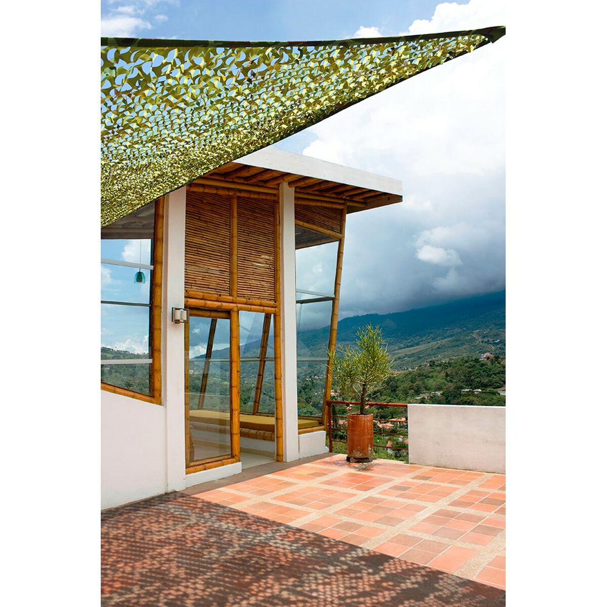 Rectangular Shade Sail Faura Military green 3 x 4 m Reversible Camouflage-0