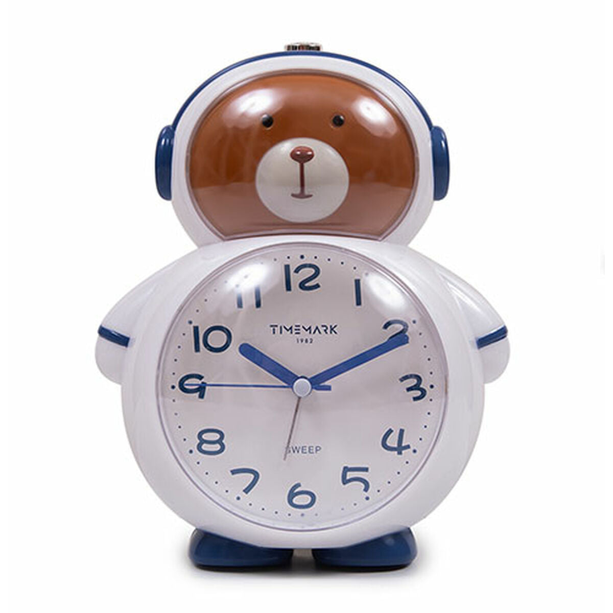 Analogue Alarm Clock Timemark Bear Astronaut Multicolour Plastic-0