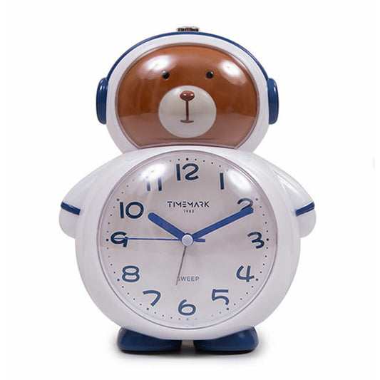 Analogue Alarm Clock Timemark Bear Astronaut Multicolour Plastic-0