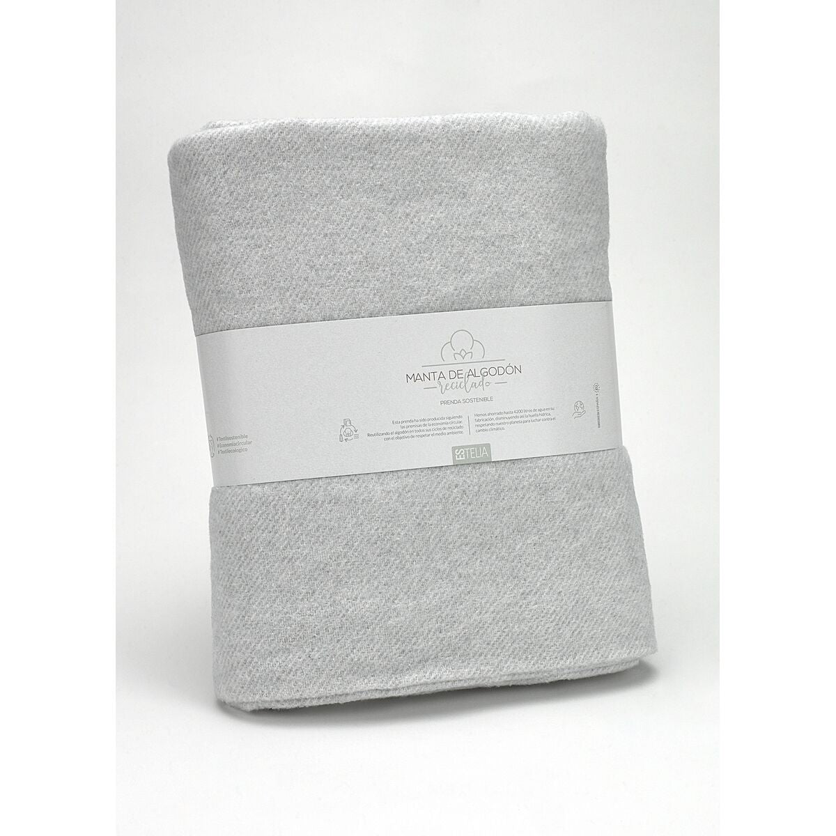 Blanket Alexandra House Living Lares Pearl Gray 125 x 180 cm-2