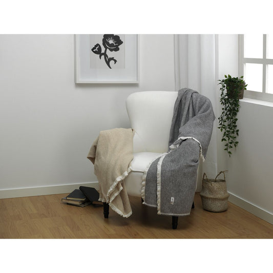 Blanket Alexandra House Living Lares Pearl Gray 125 x 180 cm-1