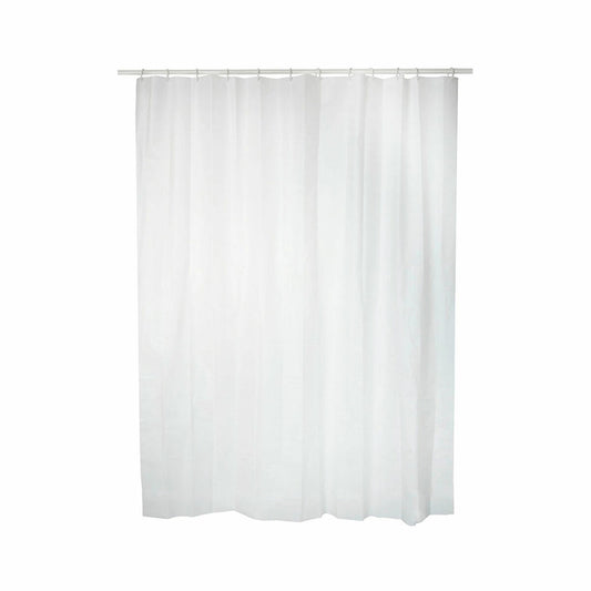 Shower Curtain Exma White PVC 140 x 180 cm-0