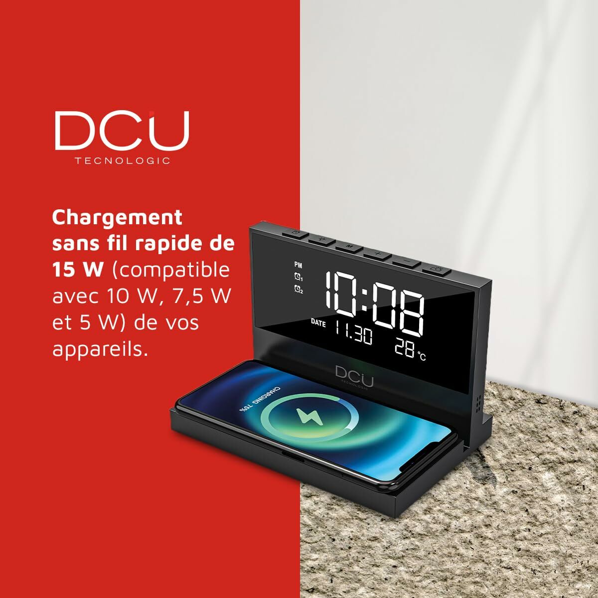 Alarm Clock DCU 37300830 Black-4
