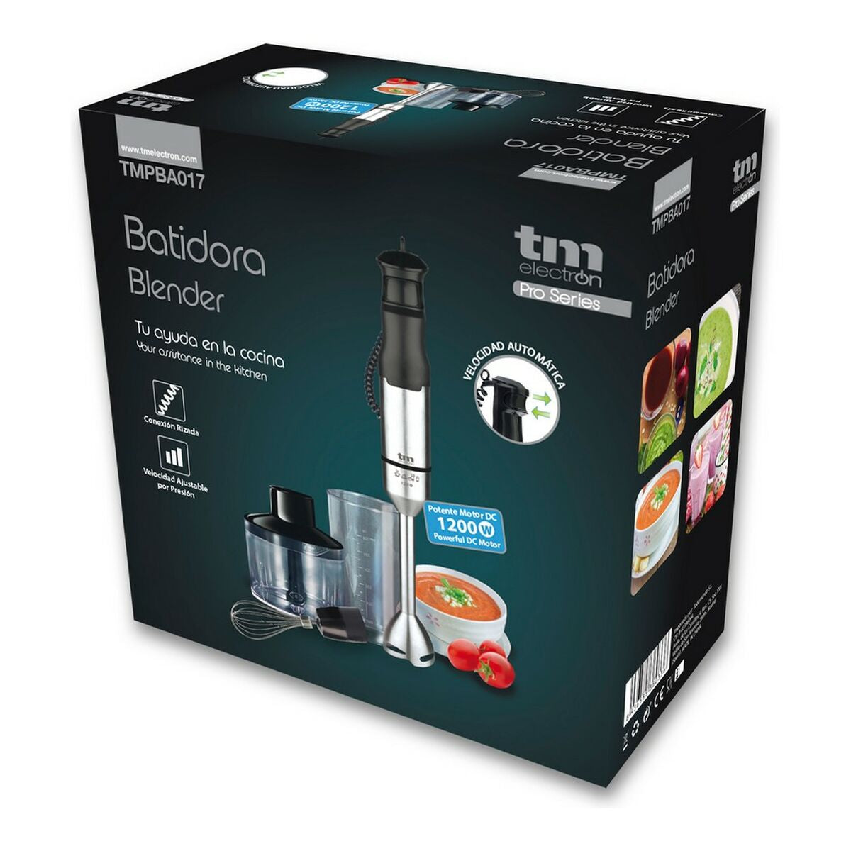 Hand-held Blender TM Electron Stainless steel 1200 W-2