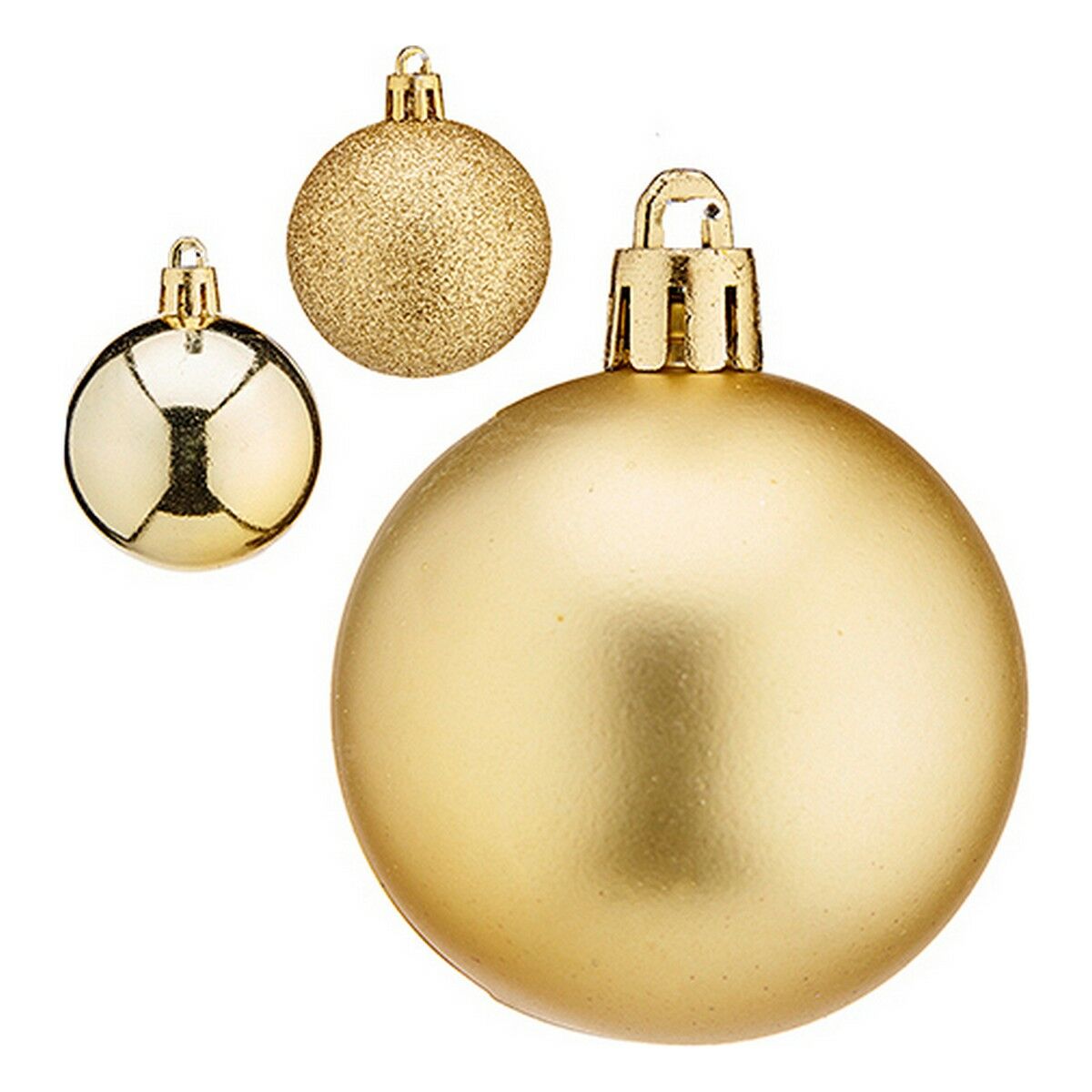 Christmas Bauble Ø 5 cm Golden Plastic 5 x 6 x 5 cm-0