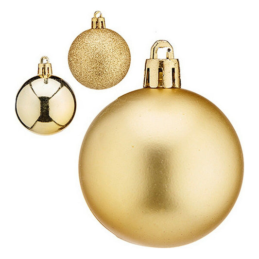 Christmas Bauble Ø 5 cm Golden Plastic 5 x 6 x 5 cm-0