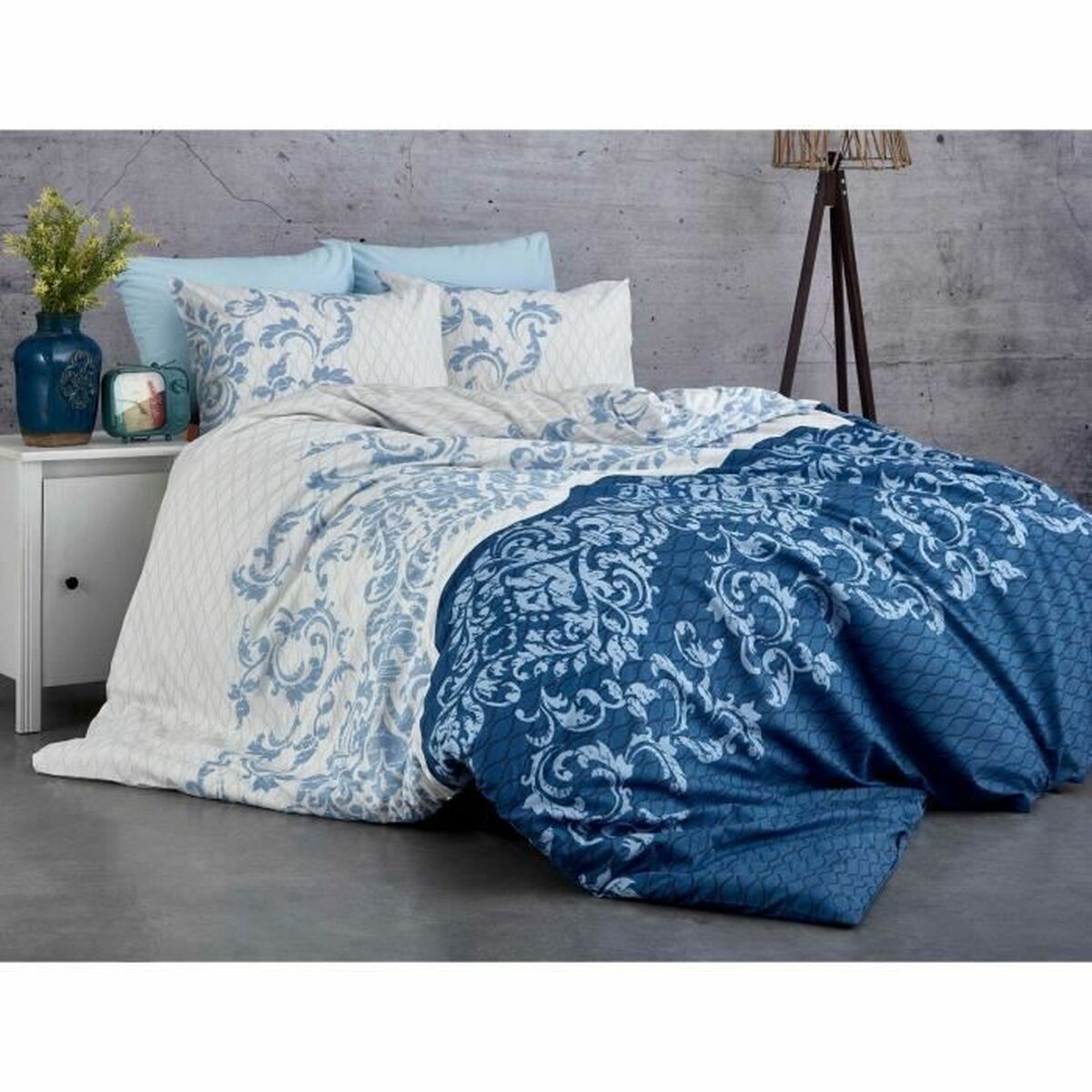 Duvet cover set Blue Super king 3 Pieces-3