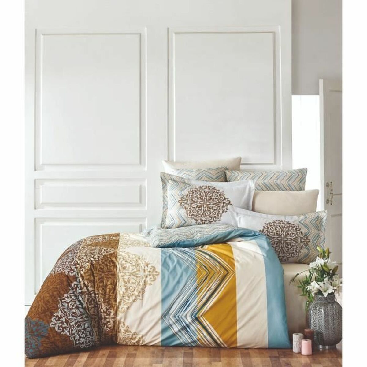 Duvet cover set White Super king 3 Pieces-4