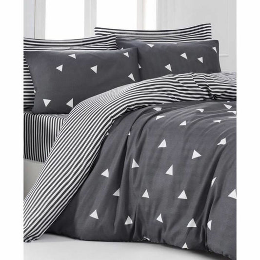 Duvet cover set Grey Super king 3 Pieces-1
