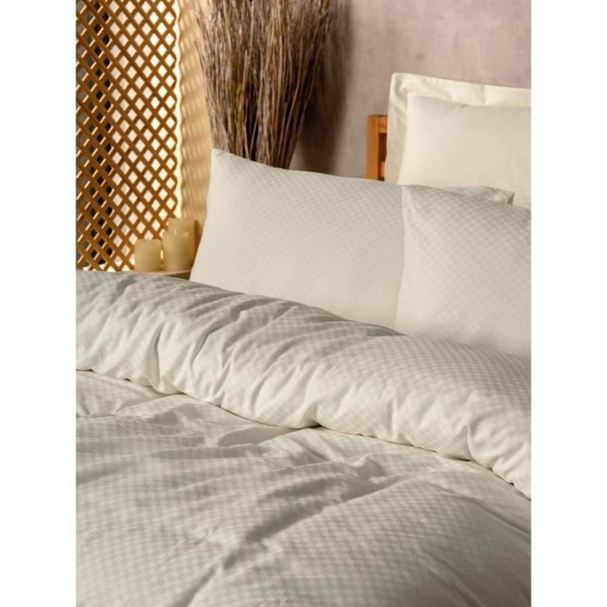 Duvet cover set White 220 x 240 cm-3
