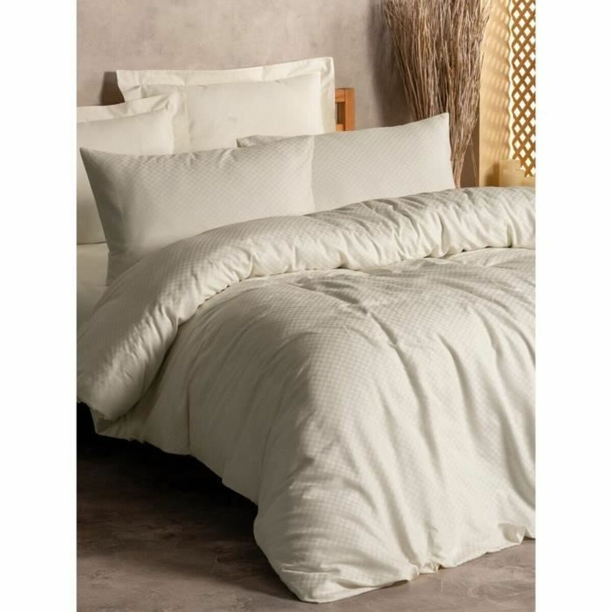 Duvet cover set White 220 x 240 cm-2