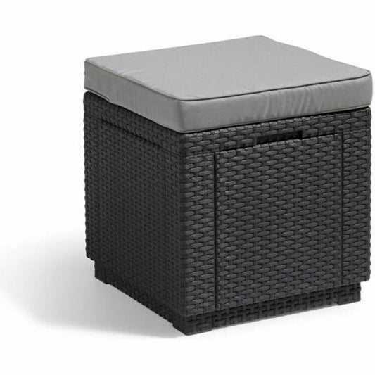 Pouffe Allibert by KETER Dark grey Synthetic resin 42 x 42 x 39 cm-0