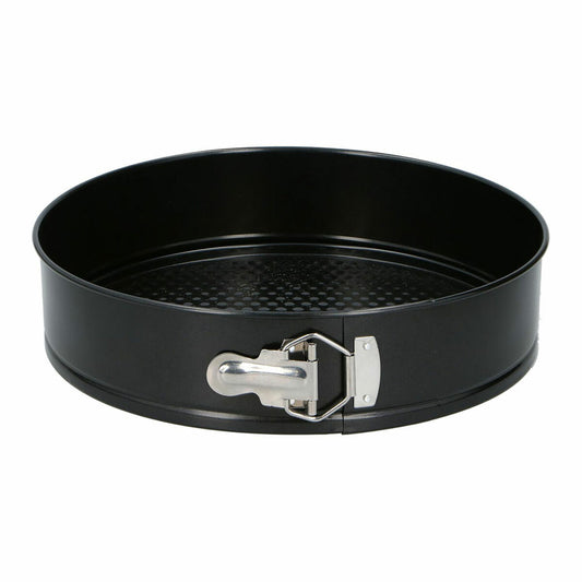 Cake Mould Alpina Non-slip Circular Black Steel Ø 28 x 6,7 cm-0