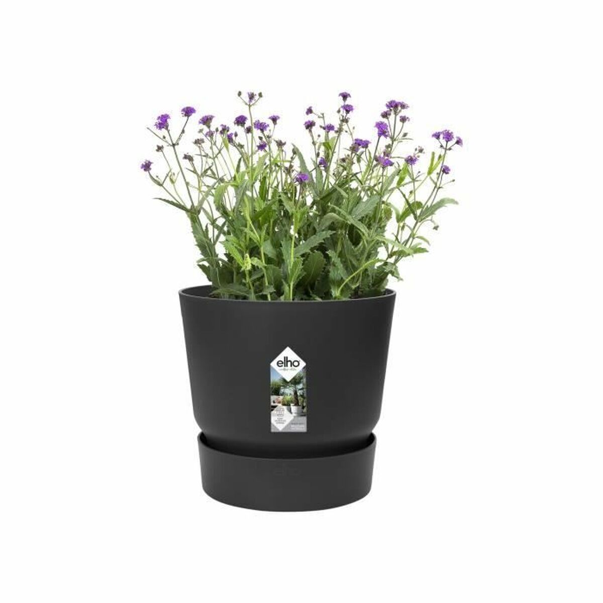Plant pot Elho Black Plastic Circular Modern Ø 47 cm-4