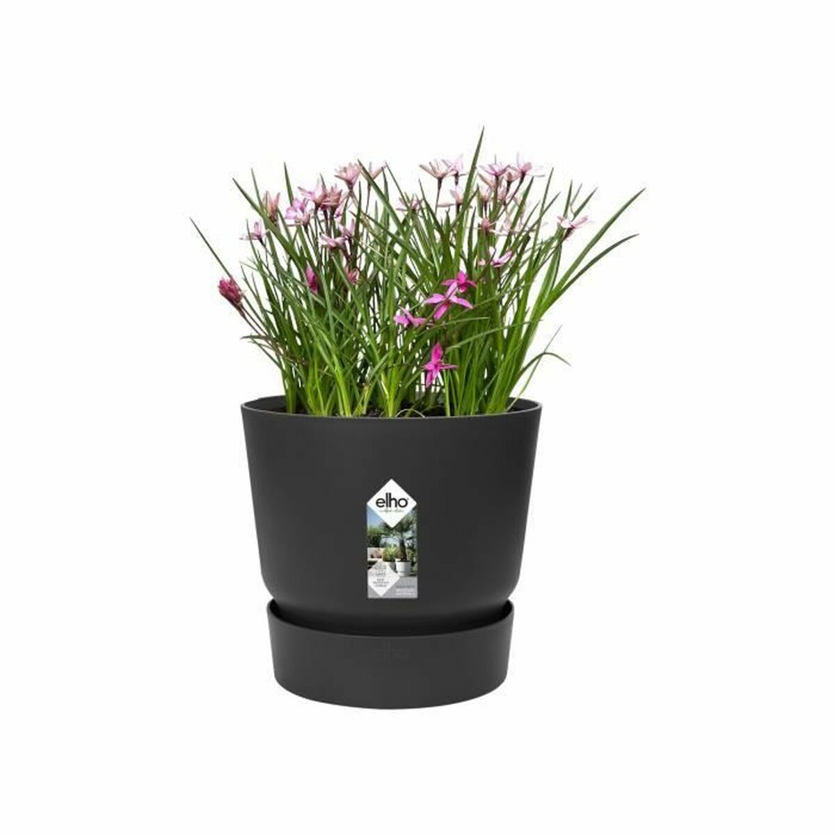 Plant pot Elho Black Plastic Circular Modern Ø 47 cm-3