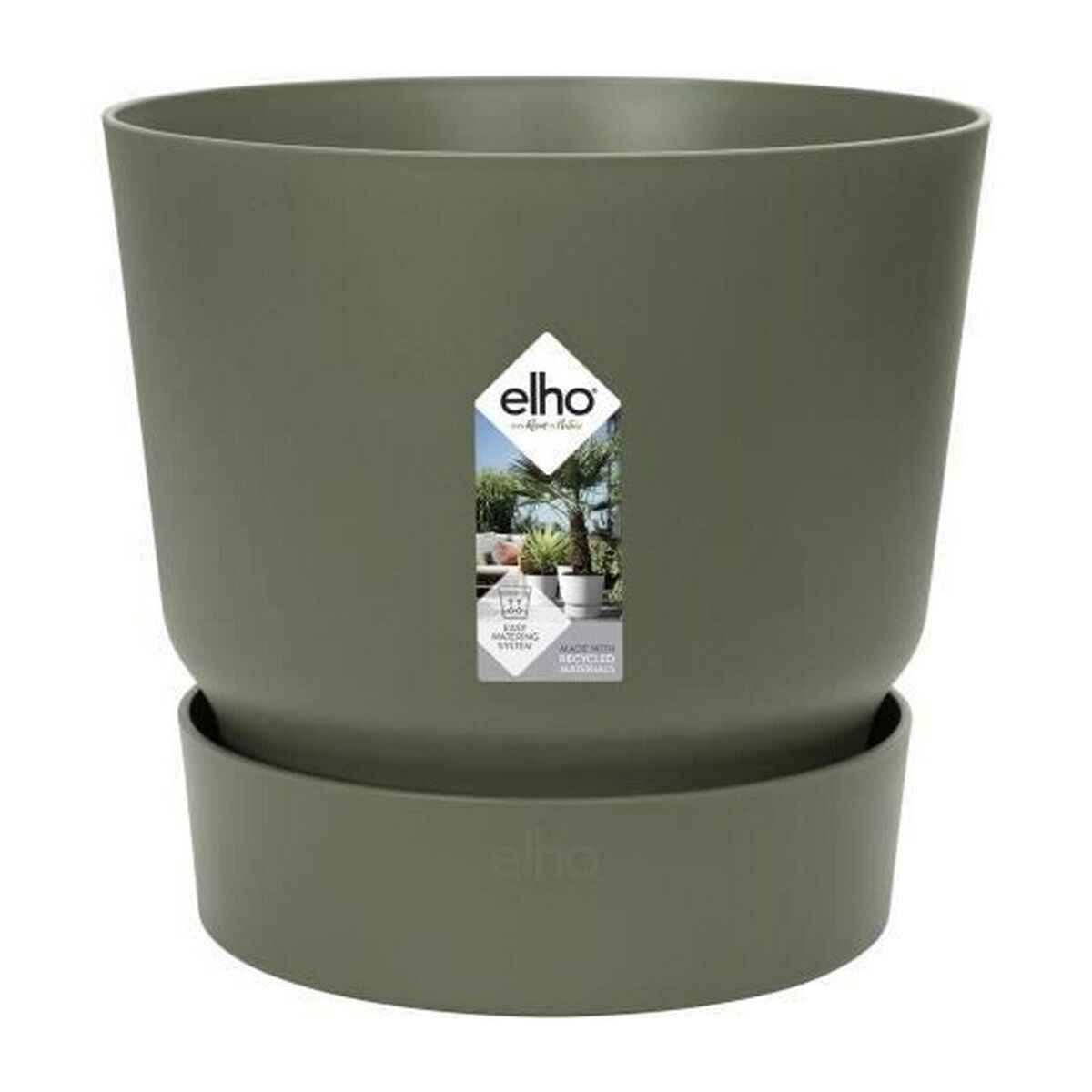 Plant pot Elho Greenville Ø 39 x 36,8 cm Green-5