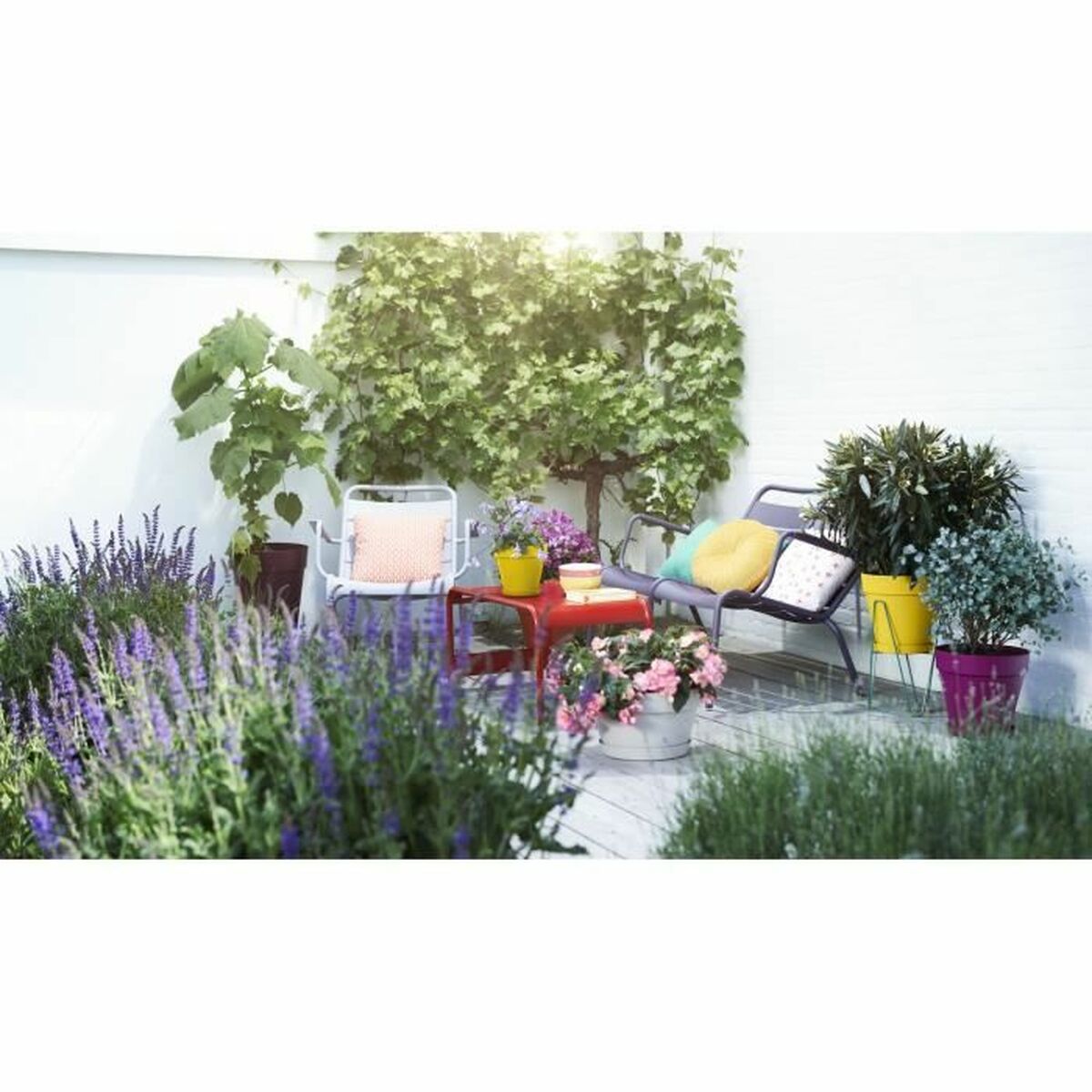 Plant pot Elho Loft Urban 25 Yellow Ø 24,5 x 22,2 cm-2