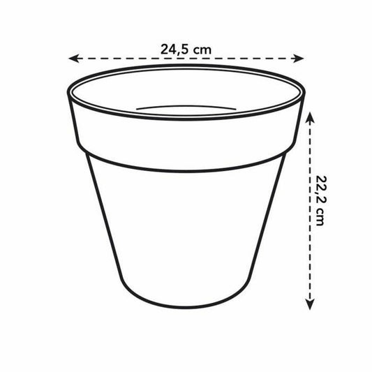 Plant pot Elho Loft Urban 25 Yellow Ø 24,5 x 22,2 cm-1