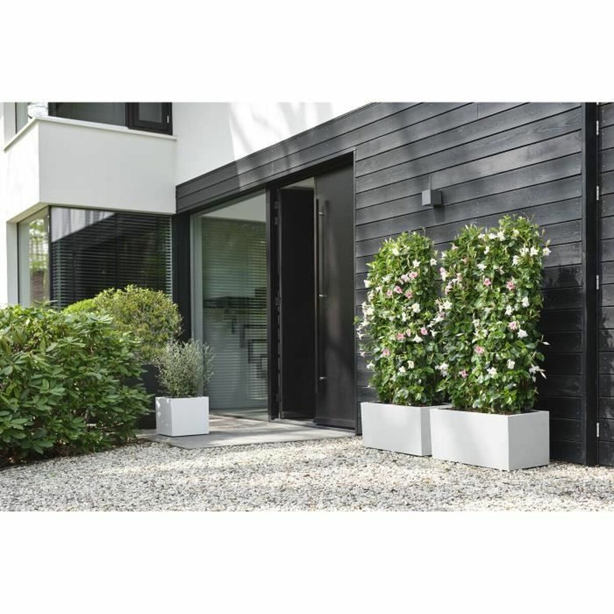 Plant pot Elho 29,5 x 29,5 x 49,5 cm White Plastic Squared Modern-0